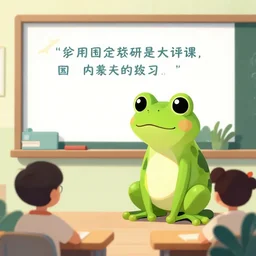 frog teacher, digital art