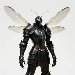 portrait of humanoid mosquito resembling a knight in black armor with two dragonfly wings, league of legends splash art, hearthstone splash art, full body shot, rule of thirds, ultrafine hyperrealistic detailed face, artgerm, greg rutkowski, trending on artstation, 8 k, intricately detailed, highly detailed