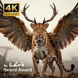 professional digital fantasy art of a leopard with antlers and wings, high quality, mythical, hybrid, hd, 4 k, 8 k, award - winning, awe - inspiring