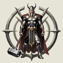 masterpiece, viking thor's hammer concept art, stylized, doom, elegant, majestic, epic, art by h. r. giger, greg rutkowski, josan gonzalez, alexey egorov, biomechanical, alchemy, monogram