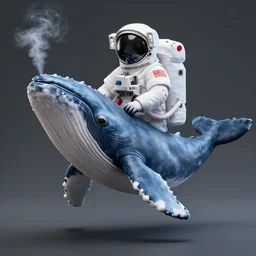 astronaut suit in the shape of a whale, high detail shot, smoking, render, cgsociety, photorealism