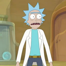 rick sanchez of rick & morty going super saiyan