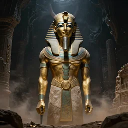 epic disasterpiece Egyptian Sun God surrendering to darkness by Ken Kelly, photorealistic, cinematic, fantastic reality, detailed, intricate dramatic lighting, establishing shot, 8k resolution – W 1024