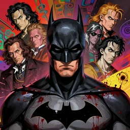 portrait of batman with bloody clothes, intricate face, flawless anime cel animation by kentaro miura, psychedelic, edited in photoshop, beautiful, scary, epic, octane rendered, anime masterpiece, ilya kuvshinov, krenz cushart, artgerm, trending on artstation, edward hopper and dan mumford and wlop and rutkowski, beksinski, carl spitzweg, moebius, tuomas kocar, intricate artwork by caravaggio, unreal engine 5, lumen, nanite