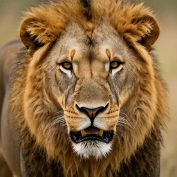 terrified lion face