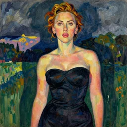 drawing of scarlet johansson by egon schiele