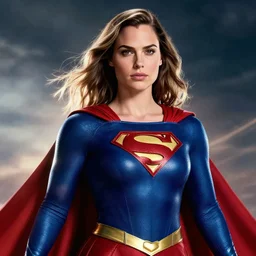 a portrait of Gal Gadot as Supergirl, photo realistic, dynamic lighting, volumetric lighting