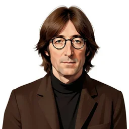 4k image of John Lennon drawn by Jamie Hewlett, digital art, detailed