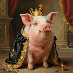 the royal piglet by greg hildebrandt piggy regal baroque