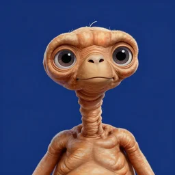 portrait of E.T. (1982), highly detailed, centered, solid color background, digital painting, artstation, concept art, smooth, sharp focus, illustration, drew struzan, John Alvin