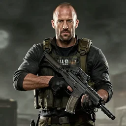 Jason Statham in call of duty 4K detail