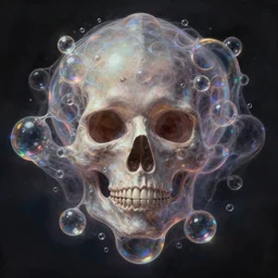 inner schema of soul made of iridescent bubbles, trending on ArtStationHQ, hyperdetailed DnD painting by Dariusz Zawadski and Greg Rutkowski