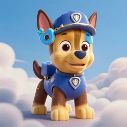 paw patrol logo, 3 d model, cartoony, pixar style, artstation, unreal engine, in the clouds, 4 k, ultra quality