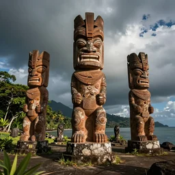 island paradise, pagan gods, tiki lowbrow art