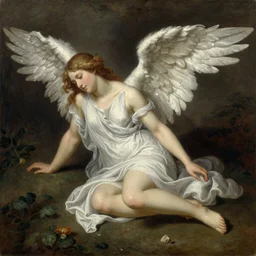 'A beautiful painting of a fallen angel by yaşar vurdem, trending on artstation','dof:-1','blur:-1'
