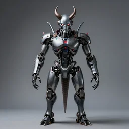 professional studio photography of a cyborg demon, balanced lighting, xf iq 4, f / 1. 4, iso 2 0 0, 1 / 1 6 0 s, 8 k, raw, unedited, symmetrical balance, in - frame