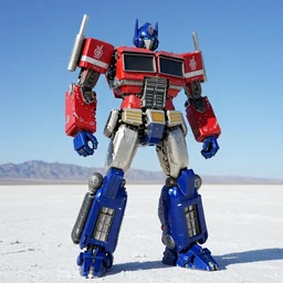 Character Portrait of Jetfire from Transformers on a clear sunny day with a blue sky standing in the bonneville salt flats, Jetfire!!!!!, Transformers!!!!!!!!!!!!!, Bandai, Transformers Armada!!!!!, Jet parts built into the robot, Intricately detailed, wings, Battroid Mode, Zone of Enders, Anime Robots, Mecha Anime, Anime, Robots, Robot, Robot Mode, 8k, ultra realistic, illustration, splash art, rule of thirds, good value control