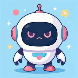 cute!! angry centered robot futuristic centered vibrant concept art by artstation vector ( liam brazier )