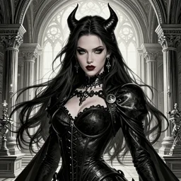 the portrait of the neutral evil fallen female dark knight vagabond as absurdly beautiful, gorgeous, elegant, sophisticated, young woman, an ultrafine hyperdetailed illustration by kim jung gi, irakli nadar, intricate linework, octopath traveler, final fantasy, unreal engine 5 highly rendered, global illumination, radiant light, detailed and intricate environment