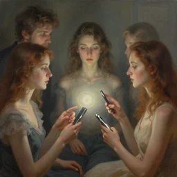 social media narratives as a placebo for conversation, surrealism!!!!!!!, diffuse lighting, intricate, elegant, highly detailed, lifelike, photorealistic, digital painting, artstation, illustration, concept art, smooth, sharp focus, by greg rutkowski, chris tulloch mccabe, valentina remenar,