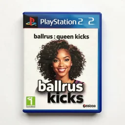“ a scan of the cover of a playstation 2 game titled ‘ ballrus : queen kicks ’ ”