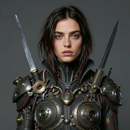 beautiful fantasy character portrait, emily ratajkowski, ultra realistic, wide angle, intricate details, blade runner artifacts, highly detailed by peter mohrbacher, boris vallejo, hajime sorayama, wayne barlowe, paolo eleuteri serpieri