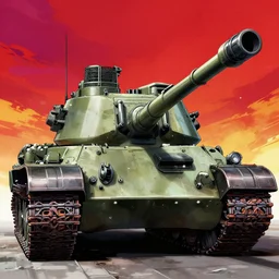 M1A1 abrahams tank in style of tokyo ghoul, japan, anime, trending on Artstation, 8K, highly detailed, vibrant colors