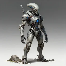 A Hyper-Detailed Alien, Future Tech :: Full Shot :: Art by Yongjae Choi ::