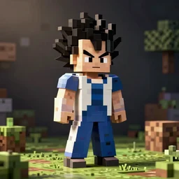 Vegeta built in Minecraft