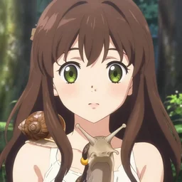 anime girl with eyes of a snail