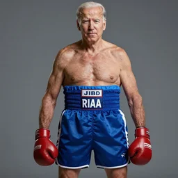 joe biden wearing just boxing trousers.