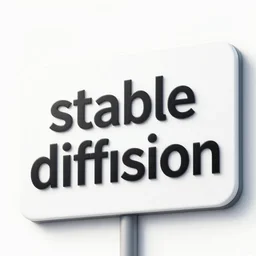 a sign that says 'stable diffusion'