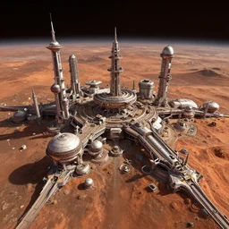 a mars city, 8k photography, hd, detailed, susnet