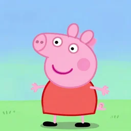 peppa pig as a dragonball z character, anime, japanese cartoon