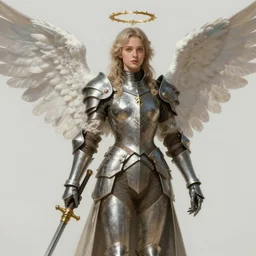 concept art, angel knight girl. by artstation trending, by joseph mallord william turner, luis royo, highly detailed