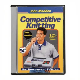 john madden competitive knitting : the video game 1 9 9 7 tournament edition for the nintendo genesis, game case, box art