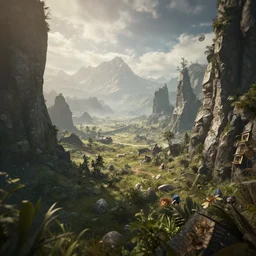 landscape at the end of the world,, intricate details, ultra realistic, unreal engine 5, depth of field, highly detailed vfx, cinematic, volumetric lighting,