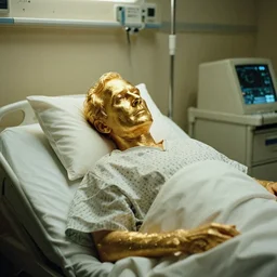 7 0 s movie still of a old gold man in the hospital, cinestill 8 0 0 t 3 5 mm eastmancolor, heavy grain, high quality, high detail