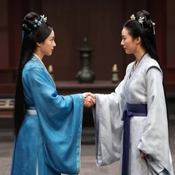 Serral shaking hands with The Queen of Blades