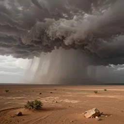 A massive storm on Mars's surface, realistic.