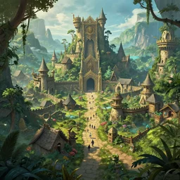 medieval jungle city