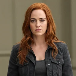 photography of emma stone as rambo