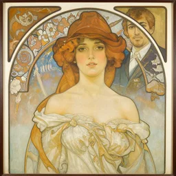 a portrait in the style of anna dittmann and tom bagshaw and alphonse mucha.