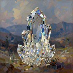 a painterly stylized!!!! crystal!!! by james gilleard