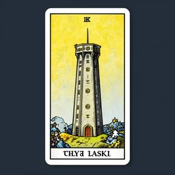 the tower tarot card by greg rutkowski,