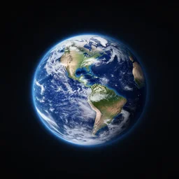 a centered creative picture of the earth seen from space