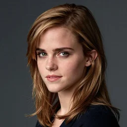 Professional portrait of male Emma Watson. A photograph of Emma Watson as a man. Gender switched Emma Watson. Studio lighting