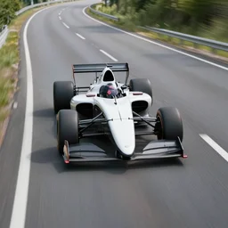 Japanese race car on a rural highway