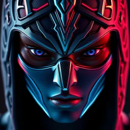 macro head shot of kitana!! kitana!! dehfai 2 3 sk from mortal kombat 1 1, mk 1 1, mortal kombat, efix, symmetrical face, futuristic face mask, highly detailed, fear, raytracing, art by artgerm + wlop