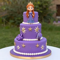 purple wedding cake inspired by tangled